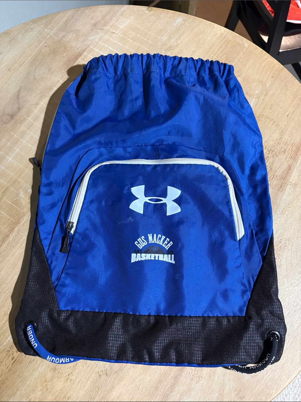 Under Armour Royal Blue Drawstring Basketball Sackpack with Black Base